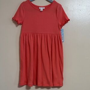 Cat & Jack Coral Knit Short-Sleeve Girls' Dress